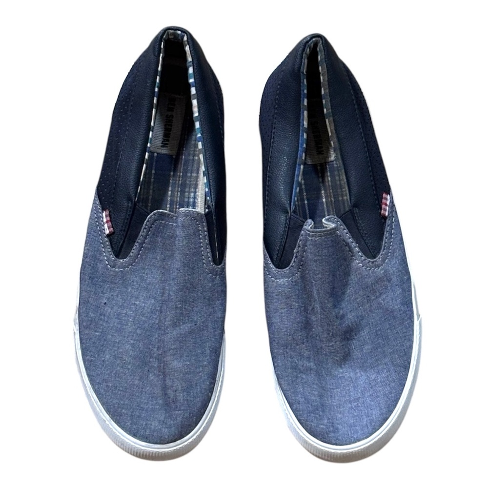 Ben Sherman Navy and Chambray Slip-On Loafers